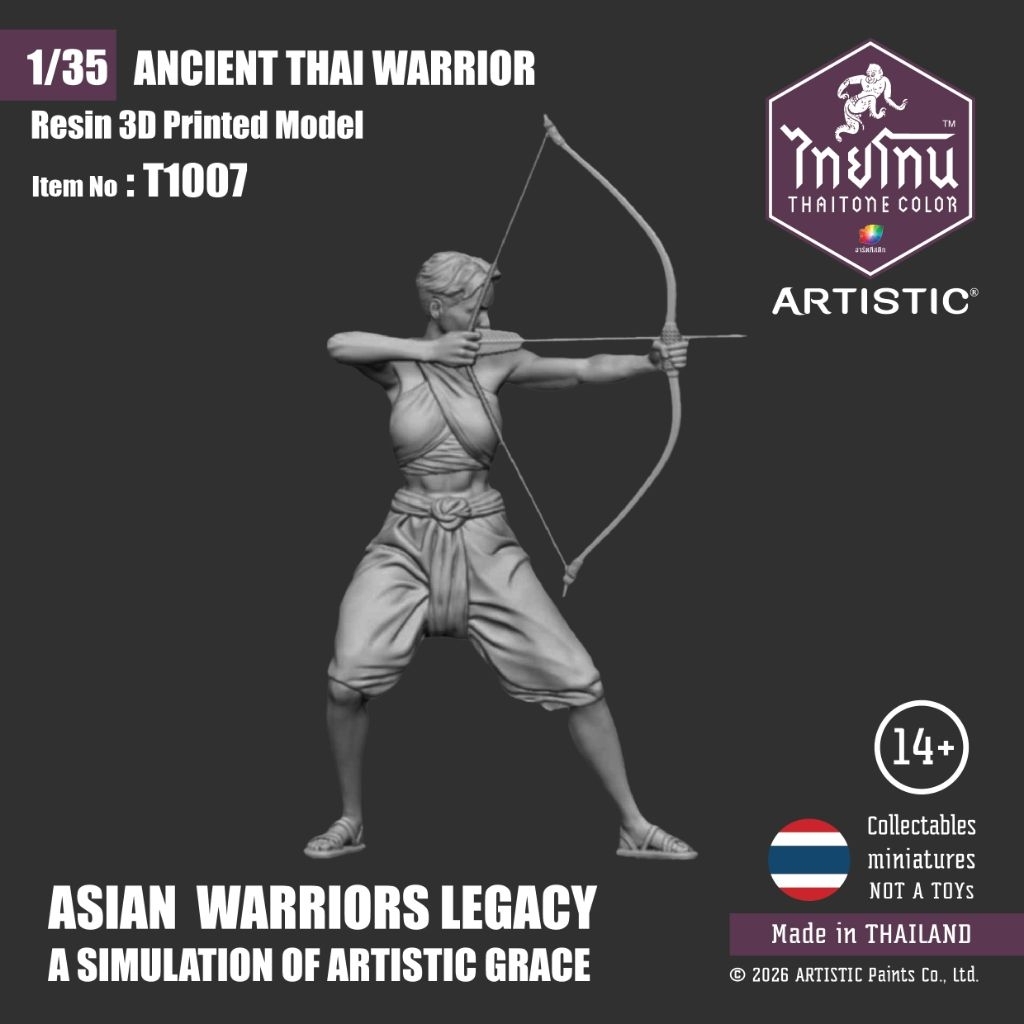 3d โมเดลไทยโทน ชุดทหารโบราณ No : 1007 ขนาด 1/35 Resin 3D สูง 5 cm