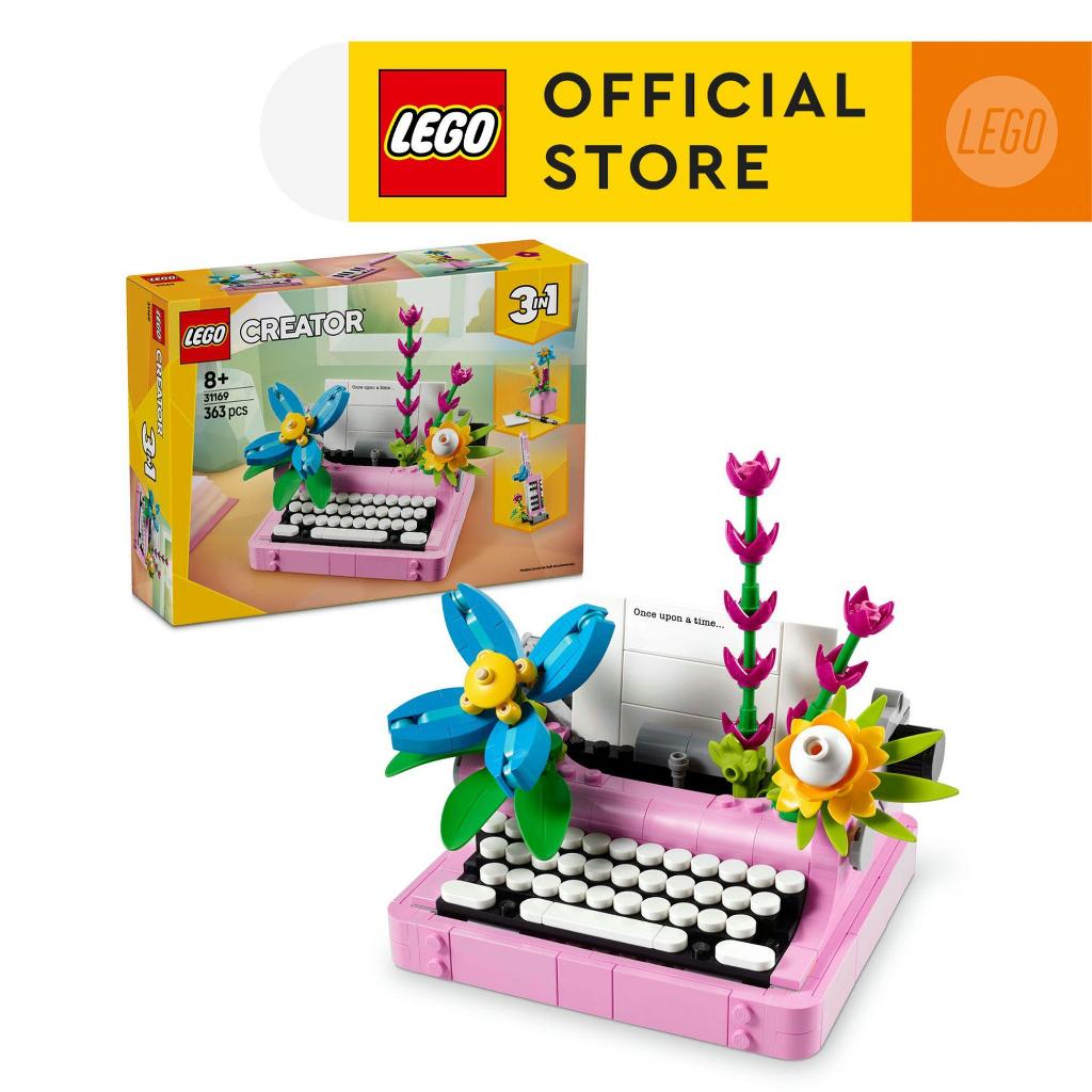 LEGO Creator 31169 Typewriter with Flowers (363pcs.), Building Blocks, Kids Toy