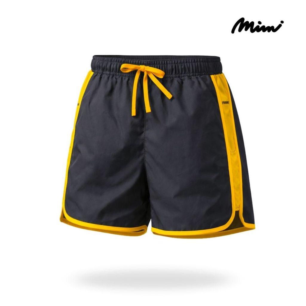 Mimi กางเกงขาสั้นลาย สีดำเหลือง AV13BL
