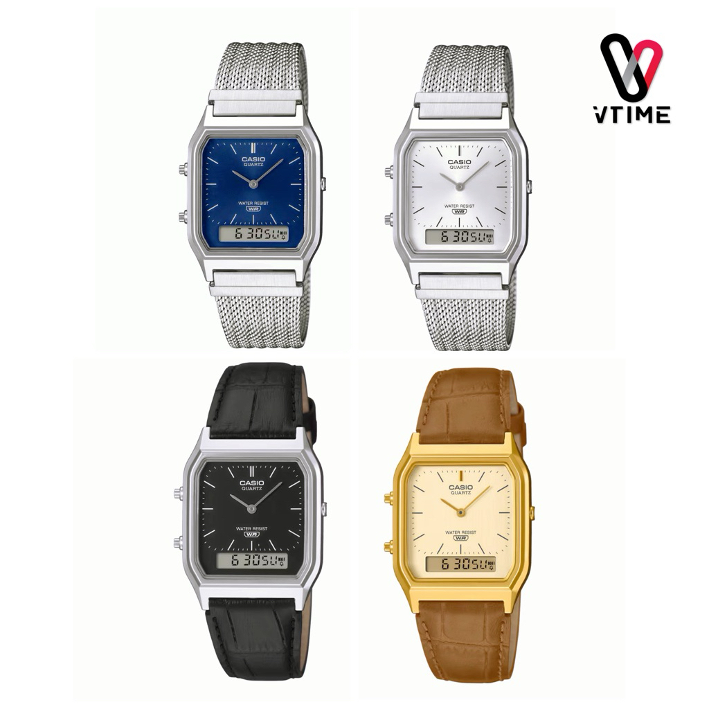CASIO Vintage นาฬิกาข้อมือ รุ่น AQ-230EM-2A | AQ-230EM-7A | AQ-230EGL-9A | AQ-230EL-1A