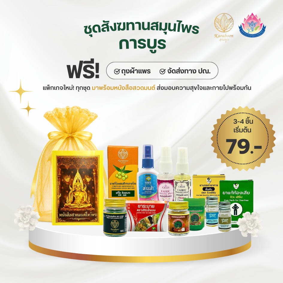 (Set รวม) ชุดสังฆทาน สมุนไพรไทย สุขภาพดี |การบูร