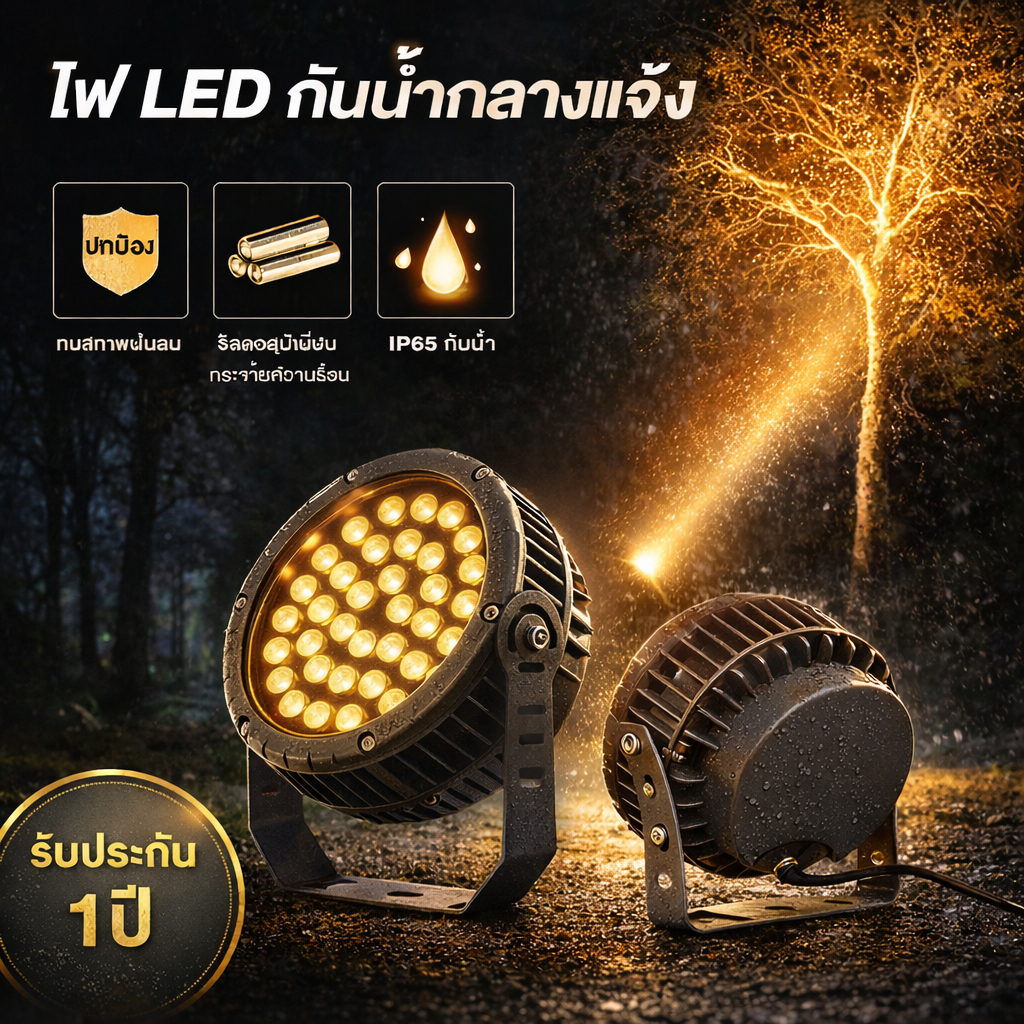รับประกัน 1ปี ไฟปักสวน ไฟส่องต้นไม้ LED กันน้ำกันฝนงานสเปค โครงสร้างอลูมิเนียมหนาทนแดดต่อไฟ 220v