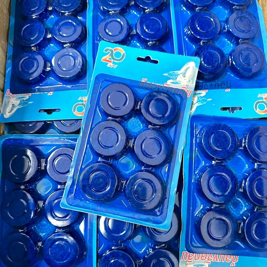 [ขายยกโหล12แพ็ค] ก้อนสีฟ้าดับกลิ่นในชักโครก ก้อนทำความสะอาด 1แพ็คมี6ก้อน รวมได้72ก้อน