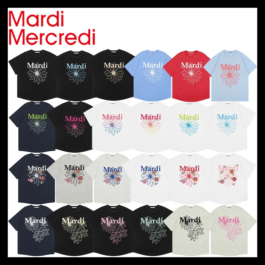 MARDI MERCREDI TSHIRT FLOWERMARDI BLOSSOM_OATMEAL BLACK