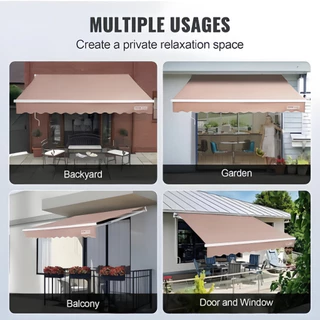Awning กันสาดปรับได้ กันสาดยืดหดได้ กันสาดพับเก็บได้ กันแดด กันฝน (ไม่ซีดจาง) กันสาดไฟฟ้า(รุ่นไฟฟ้าต้องซื้อมอเตอร์เพิ่ม)