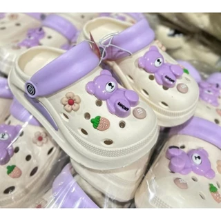 BDstar รองเท้าหัวโตเด็กหมีนิ่ม EVA รุ่นBDE739 (รุ่นใหม่สูง3เซน) พื้นถอดได้ ใส่สบาย ไซร์24-35 ( พร้องส่งในไทย)