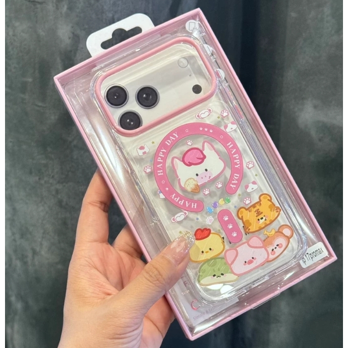 popphone เคส พิมพ์ลายการ์ตูนแม่เหล็กชาร์จfor IP15promax 14promax 16promax 17pro 17promax