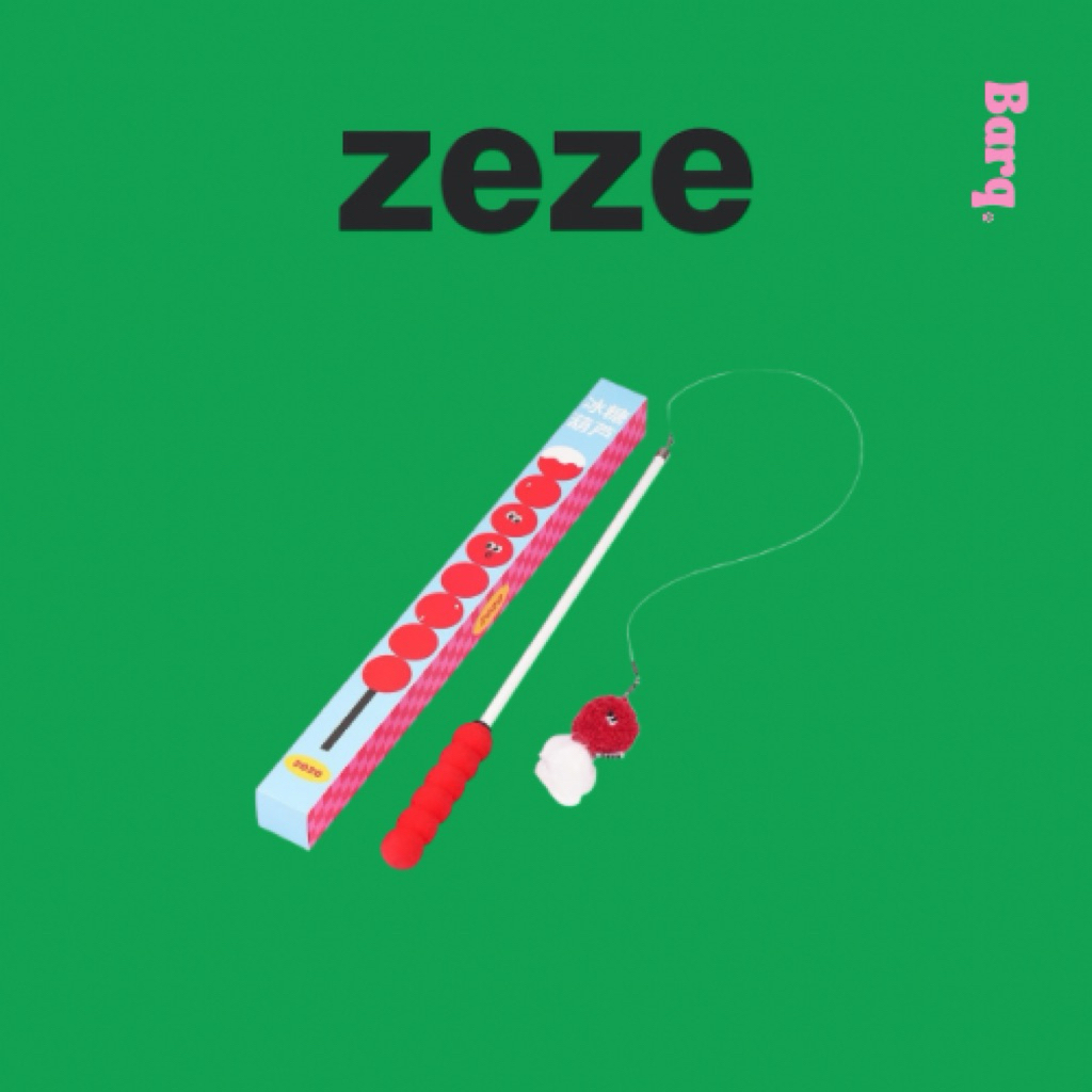 zeze ไม้ตกแมว  ของเล่นแมว เบ็ดตกแมว barq.
