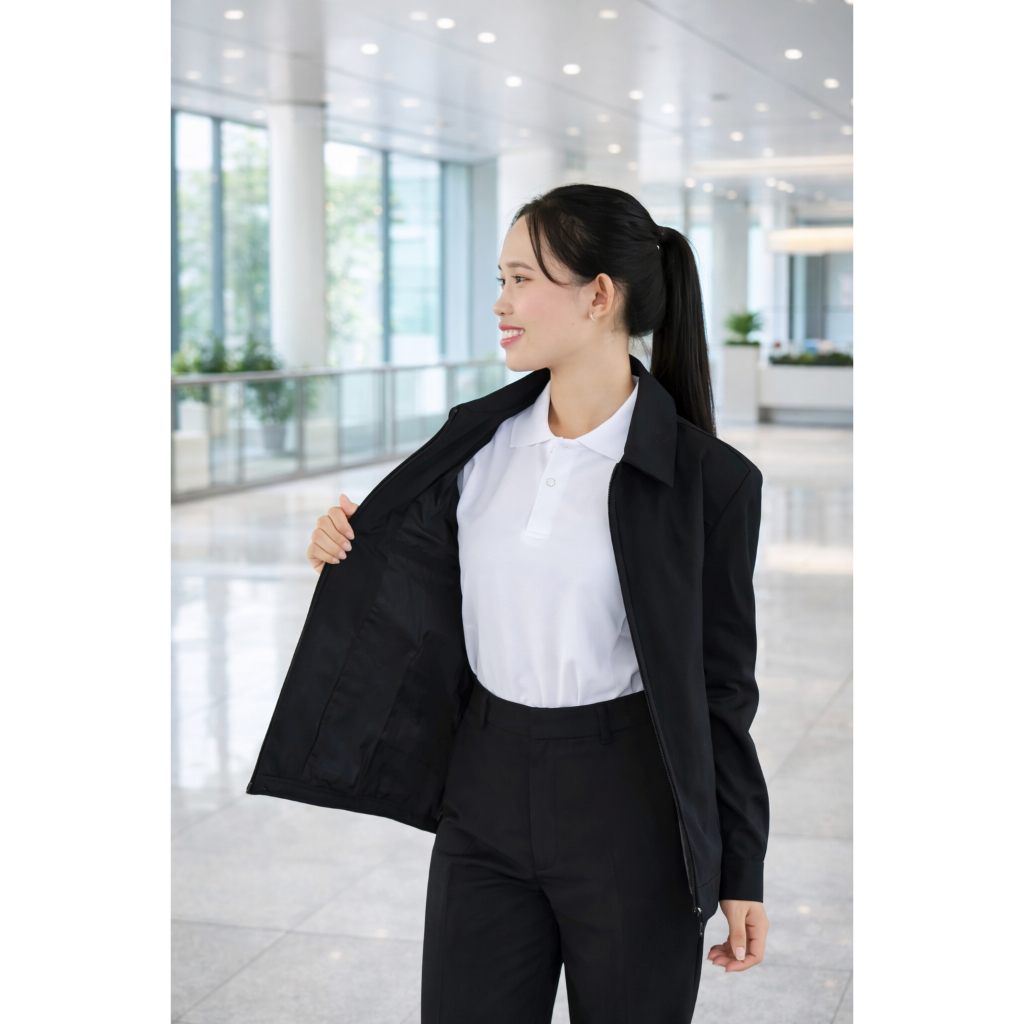 เสื้อแจ็คเก็ต (คอปก แบรนด์ม้าน้ำ) ตัวเปล่า เสื้อคลุม ผ้าไมโคร2ชั้น หนานุ่ม ซิปรูดผ่าหน้า ซับในเต็มตัว ใส่ได้ทั้งชายหญิง - รูปที่ 5