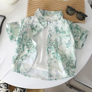 เสื้อเชิ้ตเด็ก เสื้อฮาวายเด็ก สไตล์ทะเล สดใสสบายตา ผ้าบางสบาย งานจริงสวย