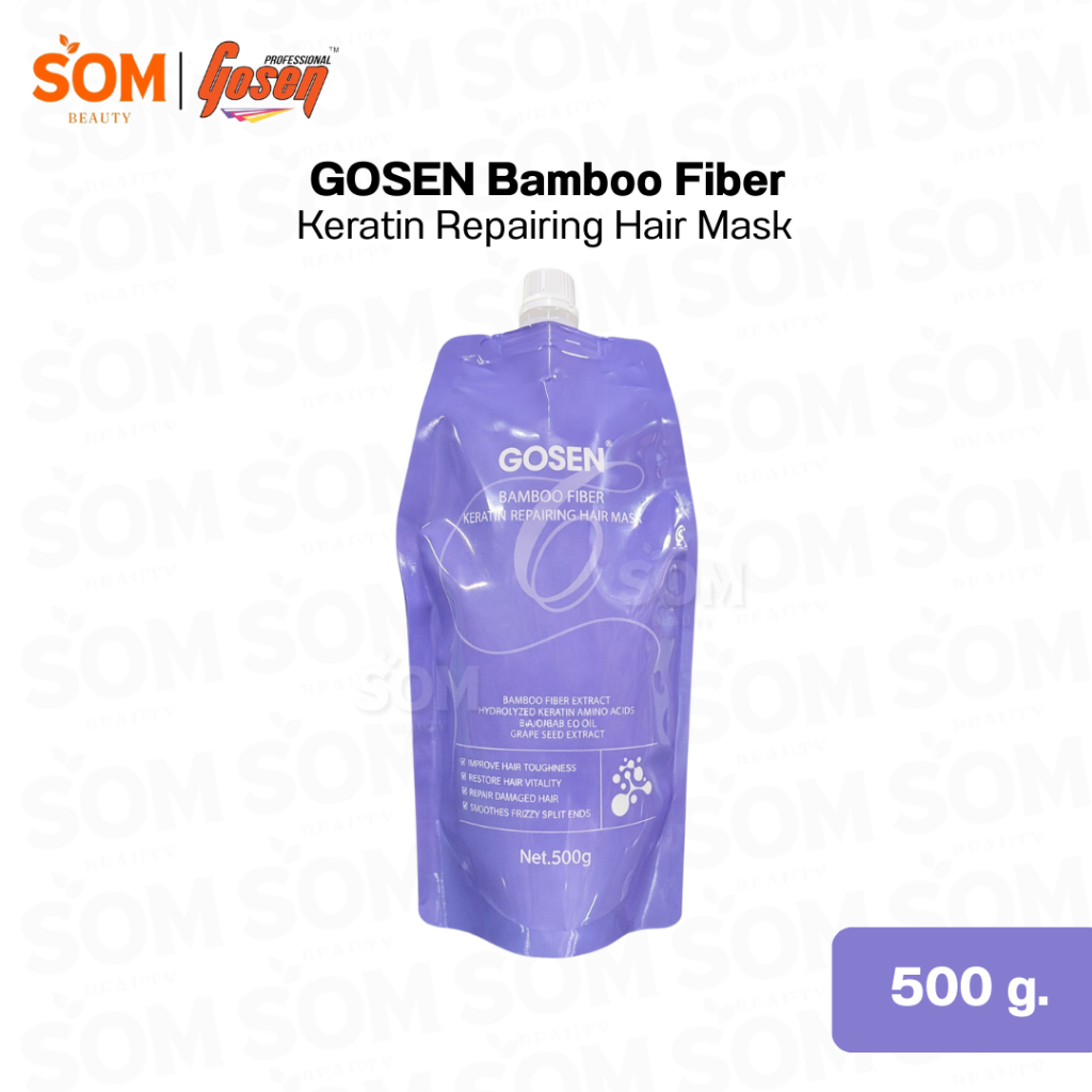 GOSEN โกเซ็น เคราติน รีแพร์ริ่ง แฮร์ มาส์ก Bamboo Fiber Keratin Repairing Hair Mask 500 ml.