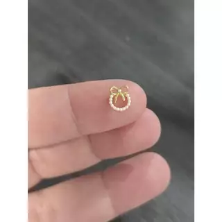 XJ3.[ไซส์จิ๋ว6.5x7.5mm][ถุงละ 10 ตัวต่อสี]อะไหล่ขนาดเล็ก วงกลมโบว์มุกไซส์จิ๋ว งานน่ารักมากกกกก