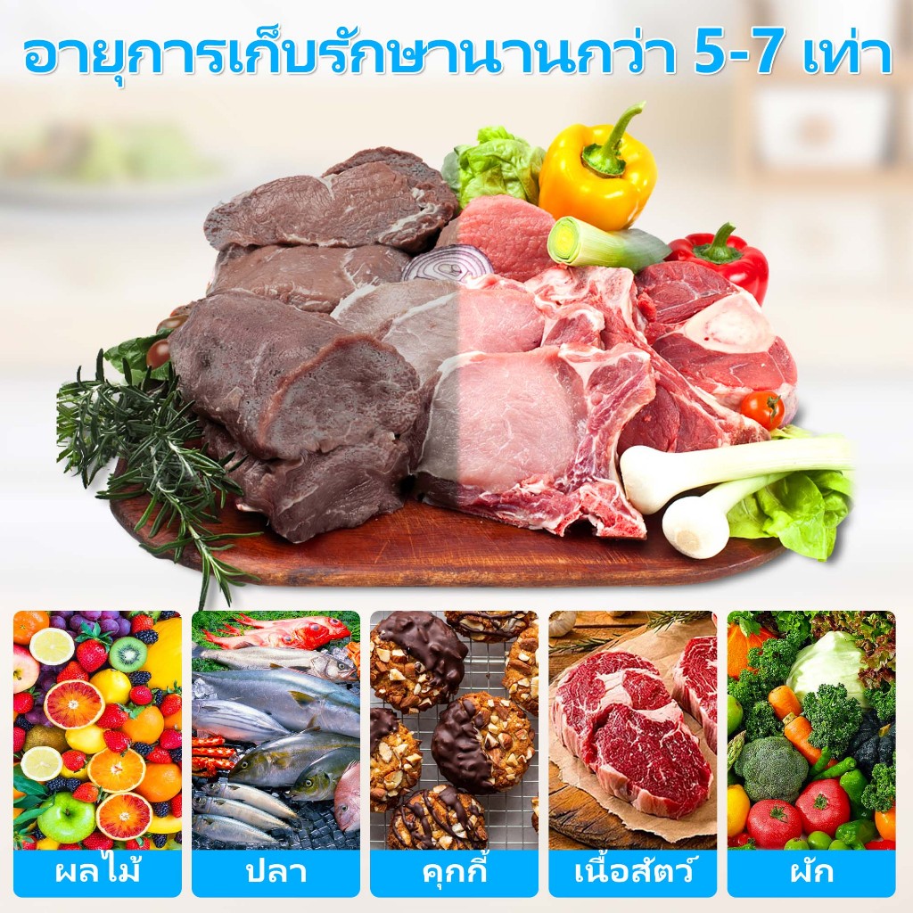 ส่งฟรี ถุงซีลสุญญากาศแบบม้วน ลายนูน เหนียว คุณภาพดีเยี่ยม ได้มาตรฐาน อย. 190 ไมครอน แพกละ 50-200 ใบ - รูปที่ 4