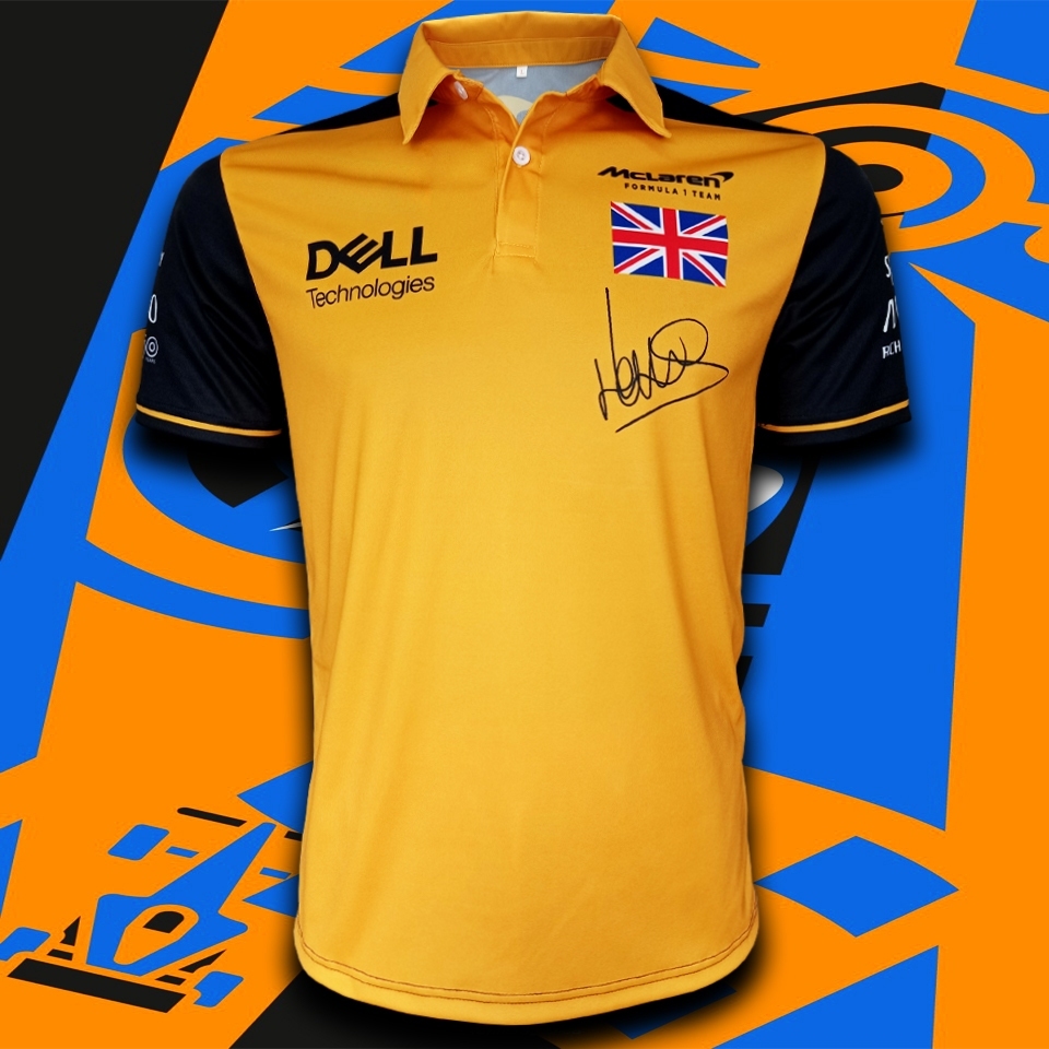 เสื้อโปโล F1 Mclaren เสื้อทีม แมคลาเรน รุ่น Lando Norris (LN_04) #FM0050 ไซส์ S-5XL