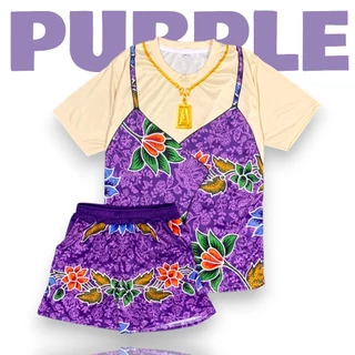 ( TTSSET07 ) ชุดเซท ขาสั้น เสื้อยืด ลายสายเดี่ยว กระโจมอก 7สี มีไซส์ L-2XL