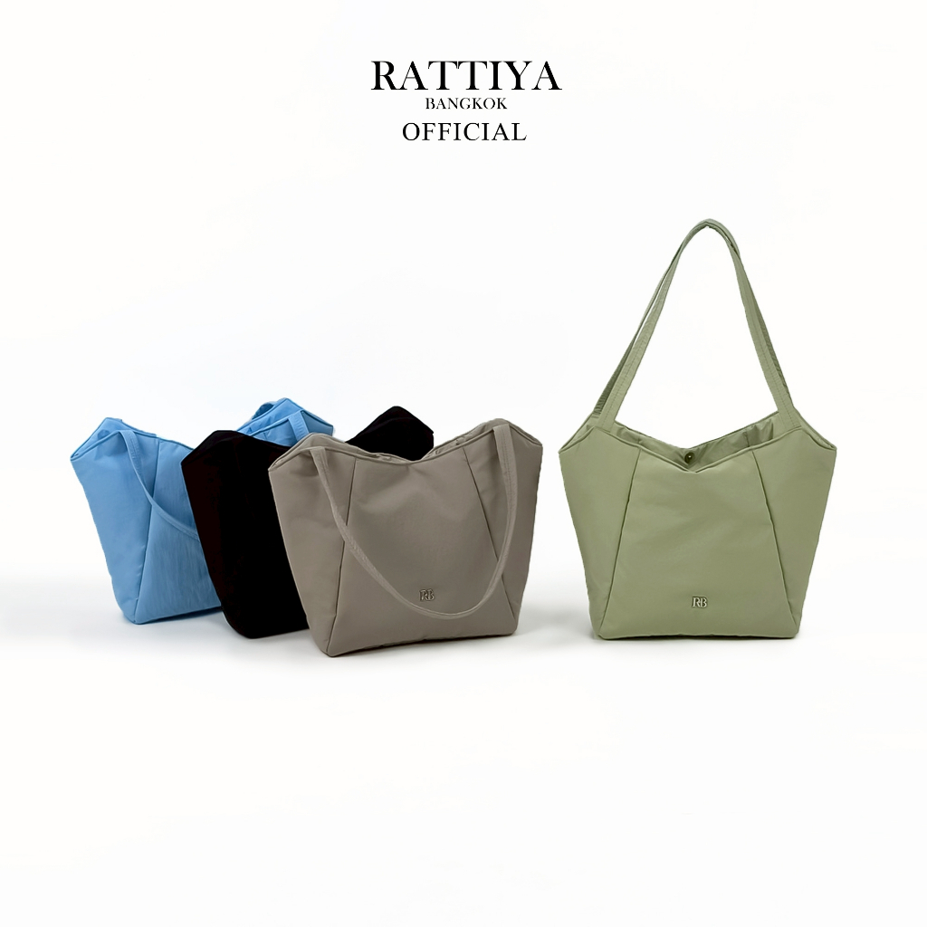 [RATTIYA BANGKOK]   Ami Bag Crinkle Nylon / 4 colors กระเป๋านุ่มนิ่ม น้ำหนักเบา ผ้ากันน้ำ ทรงสวย สะพายไหล่ สไตล์มินิมอล