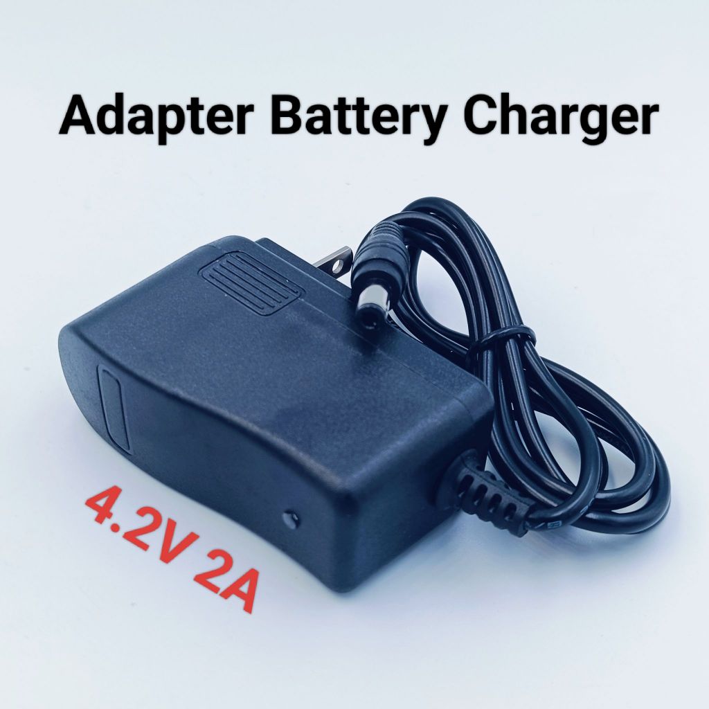 ที่ชาร์จแบตเตอรี่ลิเทียม 4. 2V 2A Adapter Charger 4.2V 2A มีไฟ LED