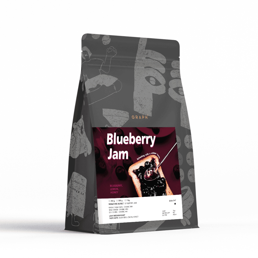 GRAPH | เมล็ดกาแฟ SIGNATURE BLEND - FRUITY FINE SET - BLUEBERRY JAM