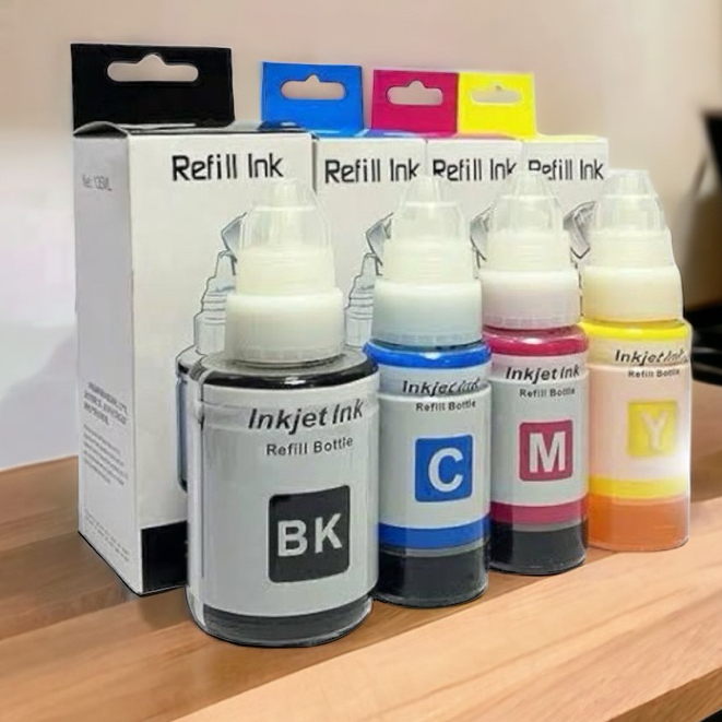 หมึกเติม ใช้กับเครื่องปริ้นเตอร์ canon 790 g2010/2000/3010 เติมได้ทุกรุ่น 4 สี (เกรดพรีเมี่ยม)