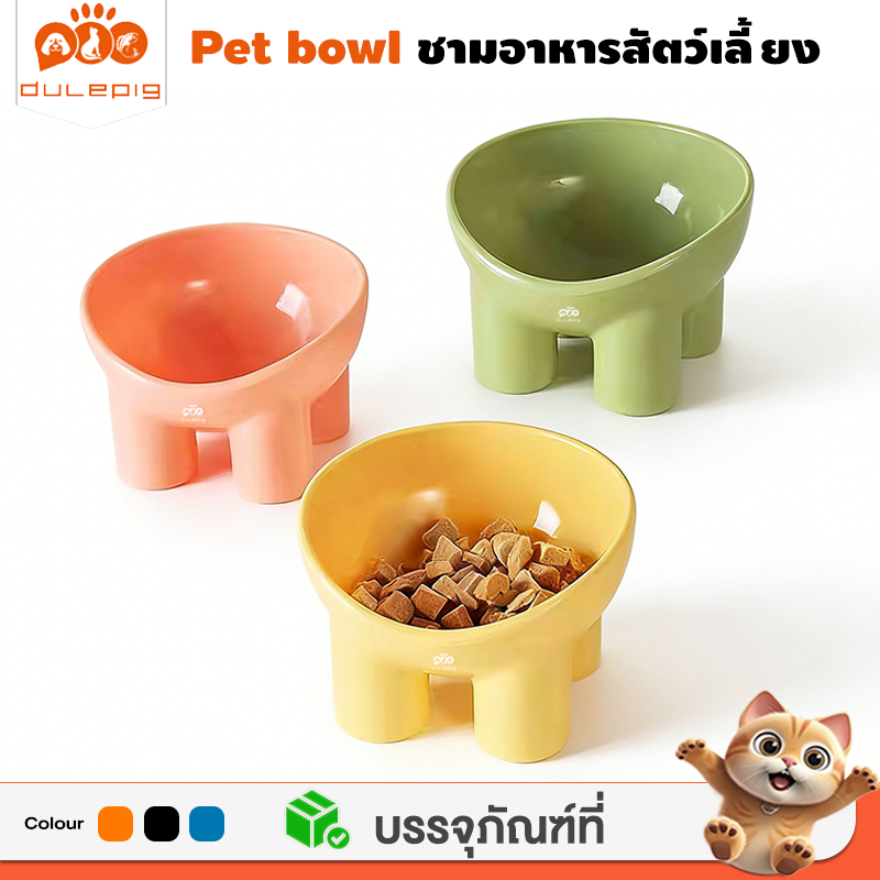ชามสัตว์เลี้ยง ชามอาหารสัตว์ ชามอาหารแมว เอียง 15องศา มีชามส ทรงยกสูง ชามกันมด ชามอาหารสัตว์ ทรงเอียง ชามแมว ชามอาหารหมา