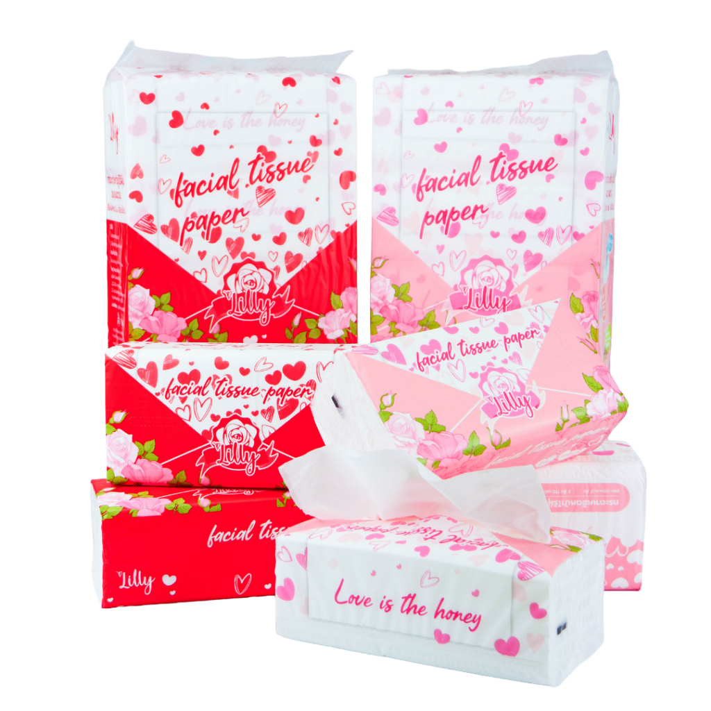 ยกลัง 10 หิ้ว 50 ห่อ กระดาษทิชชู่เช็ดหน้า Lilly 170แผ่น valentine's day หนา 2 ชั้น แถมฟรี!!ยาสีฟันดีเฮิร์บ 2หลอด รูปที่ 5