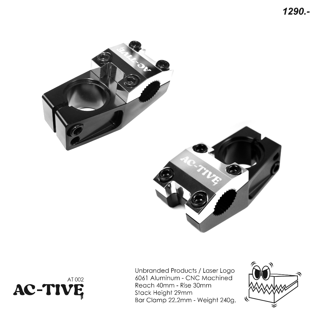AT-002 : Stem Black and Chrome (Top) / 1,290 B.