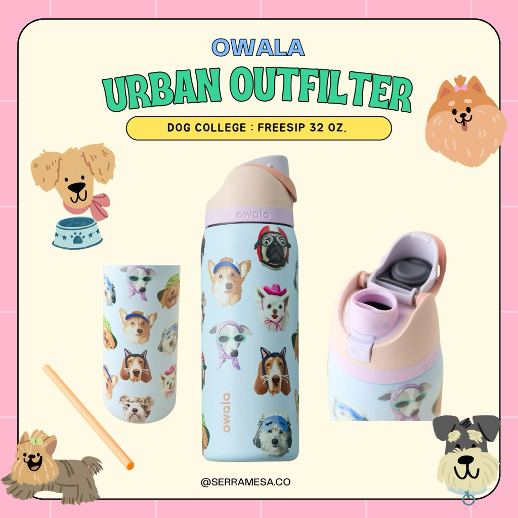 พร้อมส่ง owala x uo คอลน้องหมาน่ารักมาก Dog Collage ของแท้ 10000%
