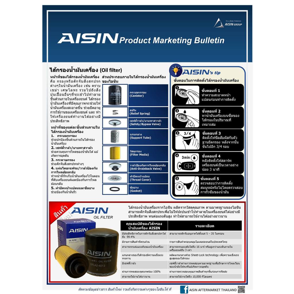 4010 กรองน้ำมันเครื่อง นิสสัน รุ่น รุ่น BIG M 2.5, 2.7 ปี 88-96, FRONTIER 2.7 ปี 98-05, รถตู้ URVAN 2.0 ปี 86-90 - รูปที่ 4