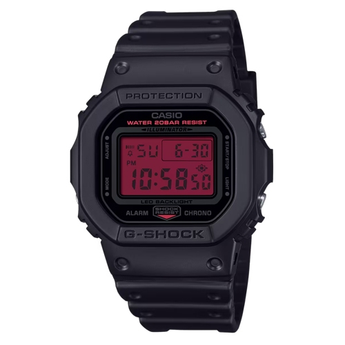 G-Shock นาฬิกาข้อมือผู้ชาย สายเรซิ่น รุ่น DW-5600,DW-5600BBR,DW-5600BBR-1