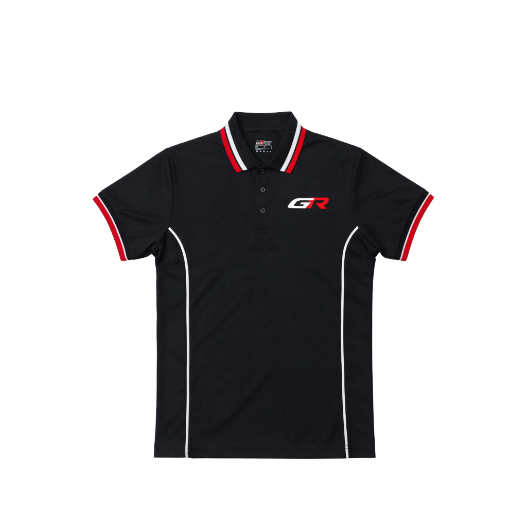 TOYOTA เสื้อโปโล GR Black Trackline