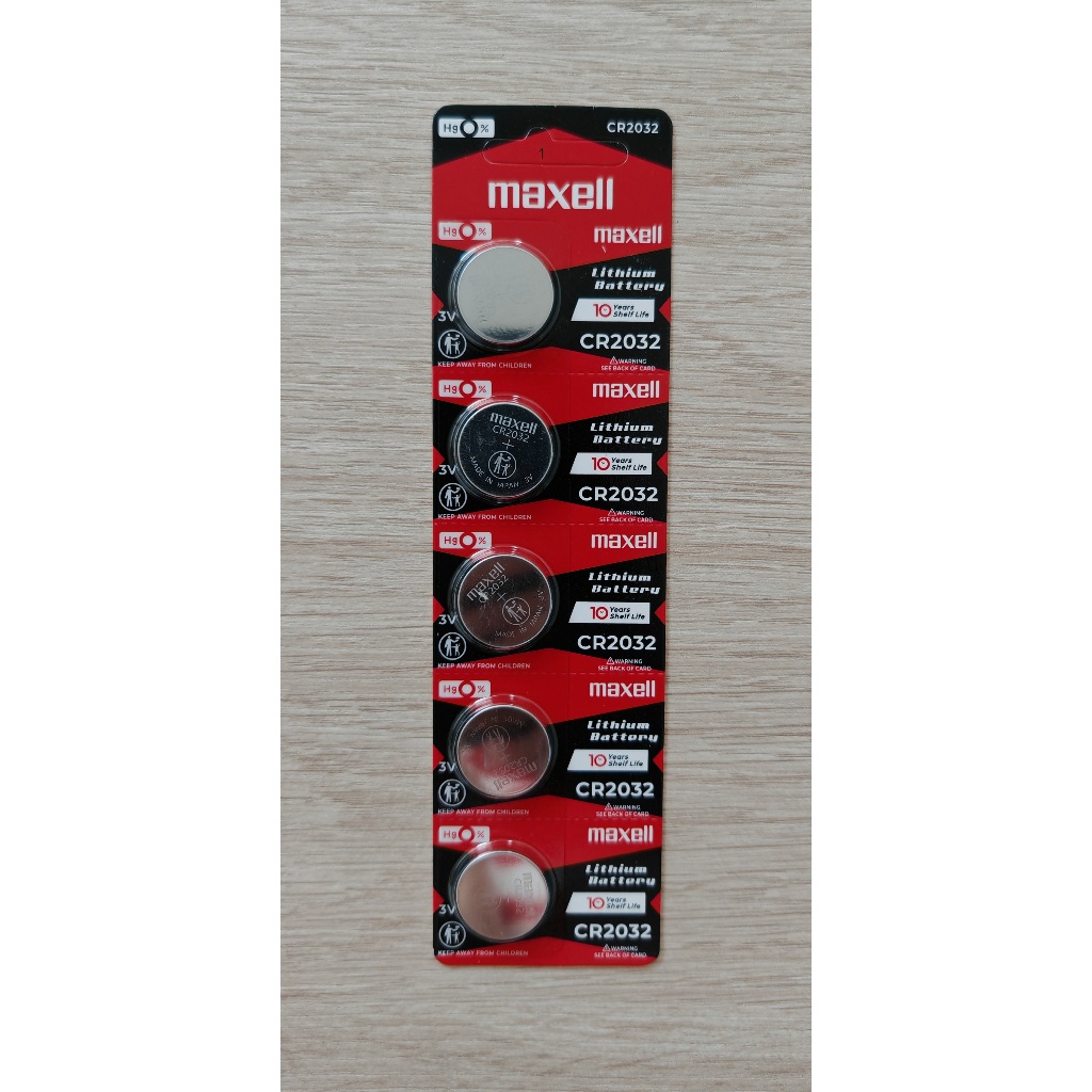 ⚪ ถ่านกระดุม CR2032 3V Maxell Lithium Battery ใช้กับอุปกรณ์อื่นๆ ควรใช้ก่อน ปี2035
