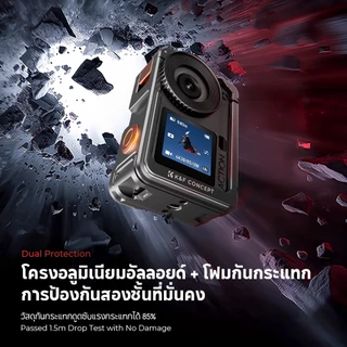 K&F CONCEPT CD03 อลูมิเนียม Camera Cage for DJI Osmo Action 6 เคสเฟรมขยาย สำหรับขาตั้งกล้อง/Tripods