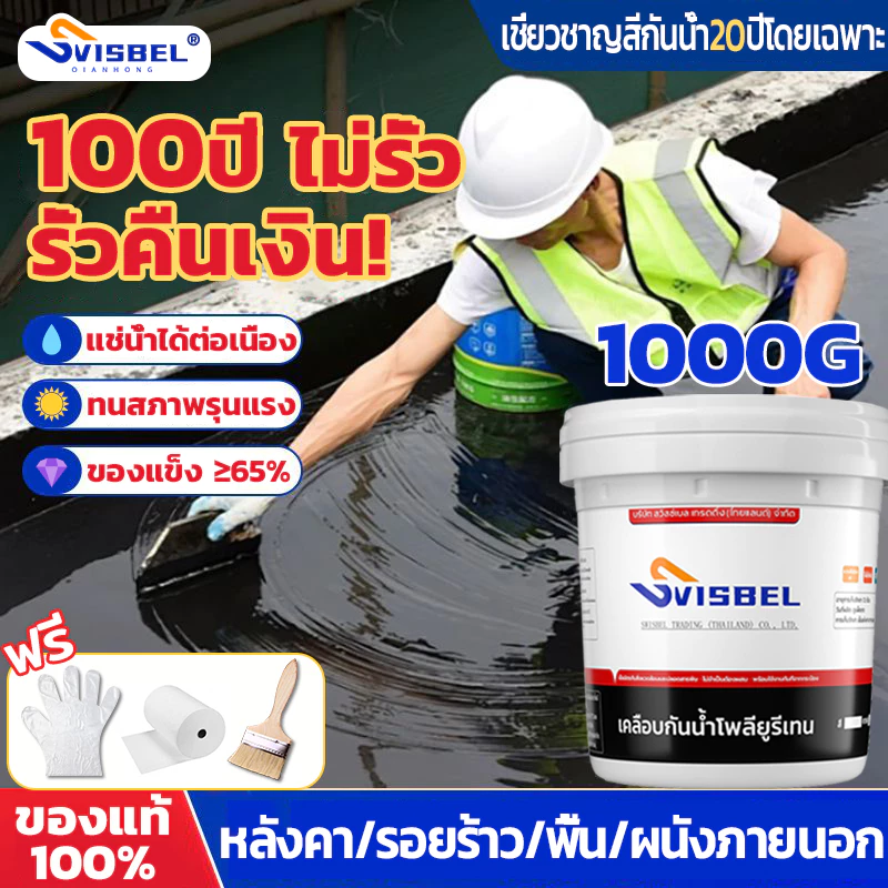 นำเข้าจากอเมริกา🥇สีกันซึมคุณภาพ 1kg ผนังระเบียงหลังคาบ่อปลาสีกันน้ำรั่วซึม กาวกันน้ํารั่วซึม สีทากันรั่วซึม กันซึมหลังคา