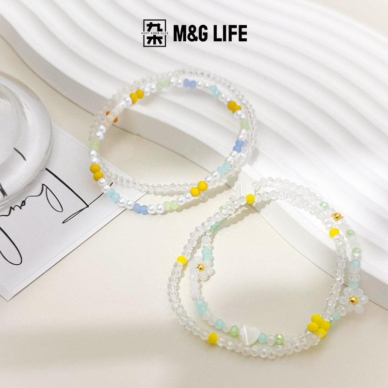 M&G LIFE 1 Piece Pearl Bracelet สร้อยข้อมือไข่มุกสีโดปามีน สไตล์ INS