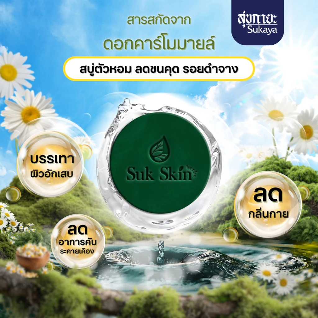 สบู่สมุนไพร Suk Skin 60g 15 ก้อน thumbnail 3