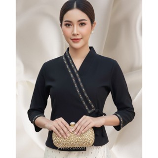 เสื้อพื้นเมือง เสื้อผ้าฝ้ายสีดำ เจ้านางนุ่น