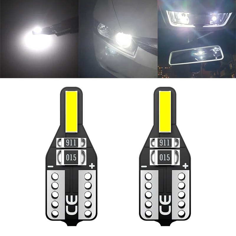 หลอดไฟ LED T10 W5W 168 194 12V 6000K สีขาว สําหรับอ่านหนังสือภายในรถยนต์