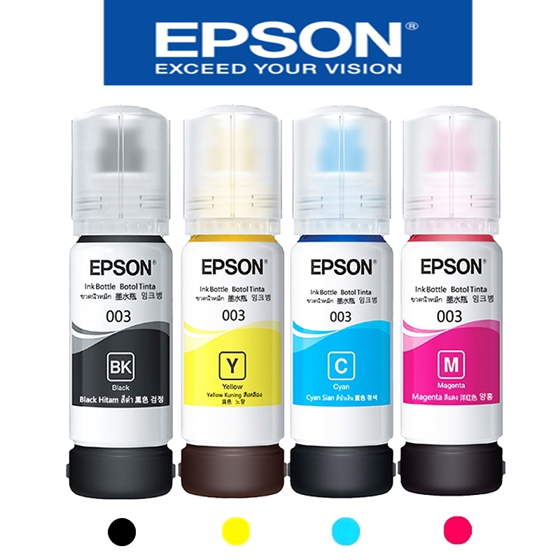 จัดส่งภายใน 24 ชั่วโมง Epson หมึก 003 แท้ L3110 / L3150 / L5190/L3210/L3216/L3250/L3256/L5290/L5296