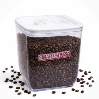 กระปุกเก็บผงกาแฟ นมผง ขนม ทรงสี่เหลี่ยม มี6ขนาดให้เลือก​