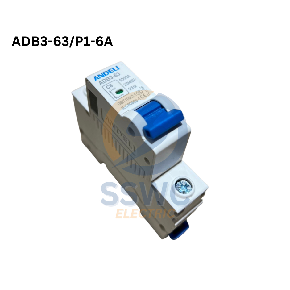 Miniature Circuit Breaker (MCB) ยี่ห้อ ANDELI รุ่น ADB3-63