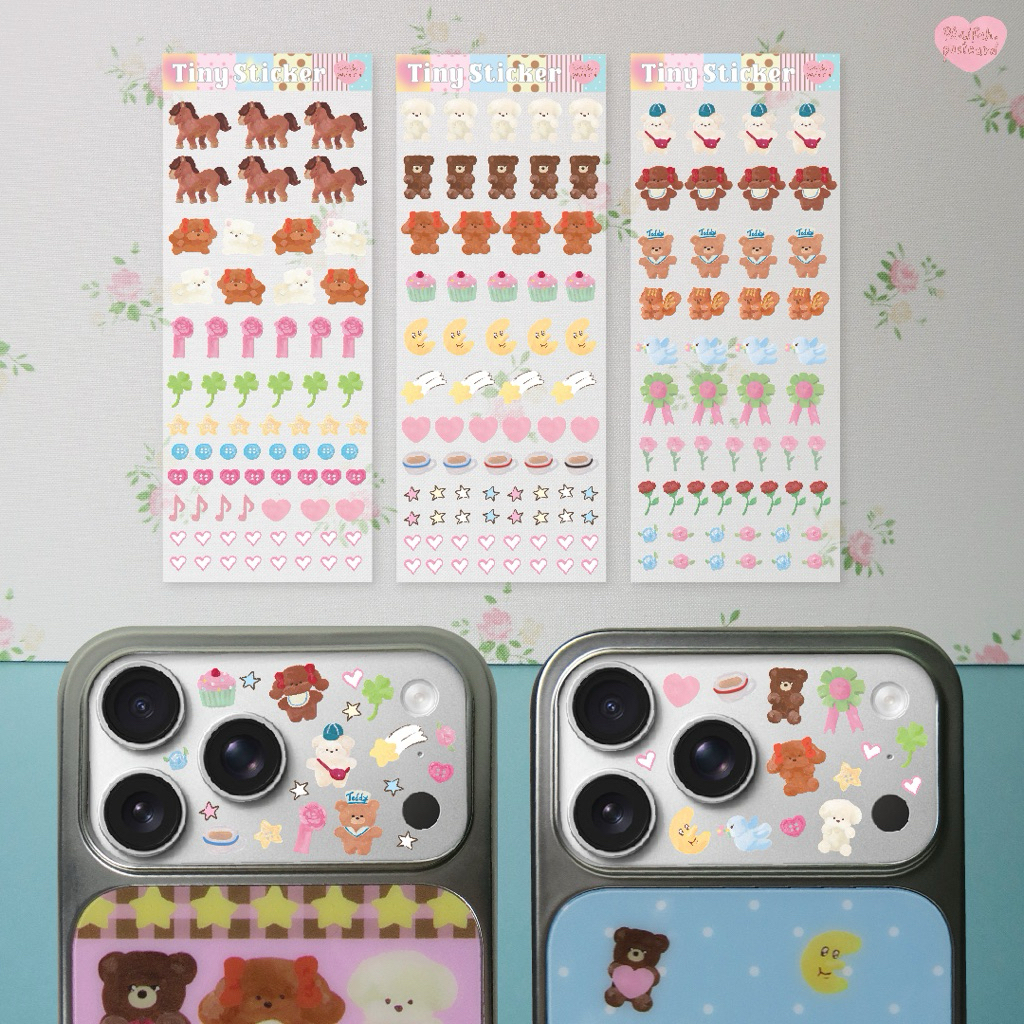 Tiny Sticker 🌷🐾🌟 I สติกเกอร์ชิ้นเล็กติดตกแต่ง รอบกล้องไอโฟน คุณภาพสูง ทน ไม่ทิ้งคราบกาว l plaifah.postcard
