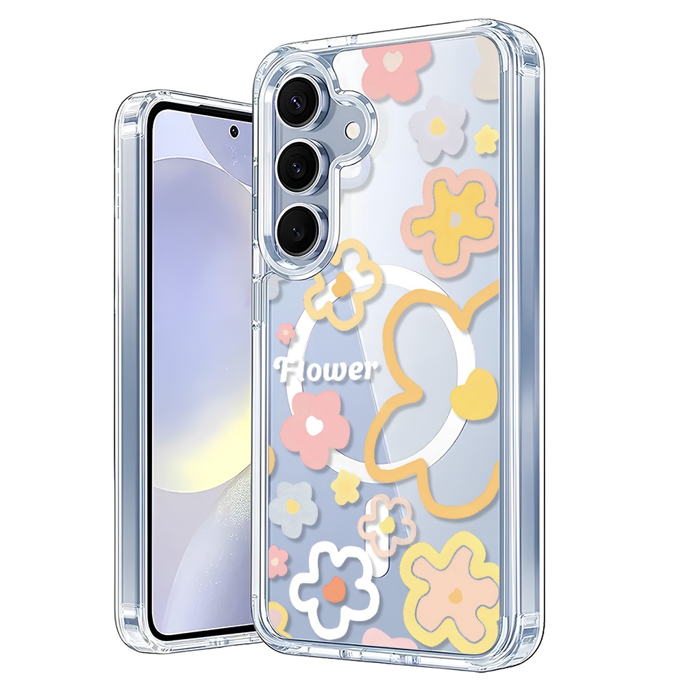 แม่เหล็ก เคสใสกันกระแทก เคสชาร์ได้ For Samsung A57 A37 A07 A17 5G A06 5G A55 5G A16 5G A56 5G A36 A15 A54 A35 S25 Ultra