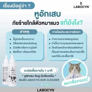 Labocyn Ear cleaner 120 ml สำหรับล้างทำความสะอาดหู ลดการอักเสบ และลดกลิ่นเหม็น
