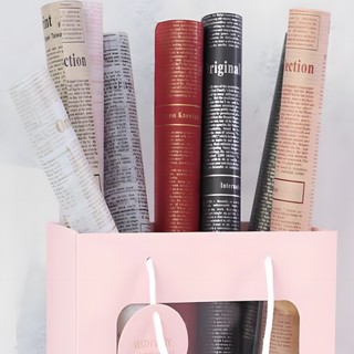 กระดาษห่อช่อดอกไม้กันน้ำ หนังสือพิมพ์ภาษาอังกฤษ  20แผ่น/แพ็ค…