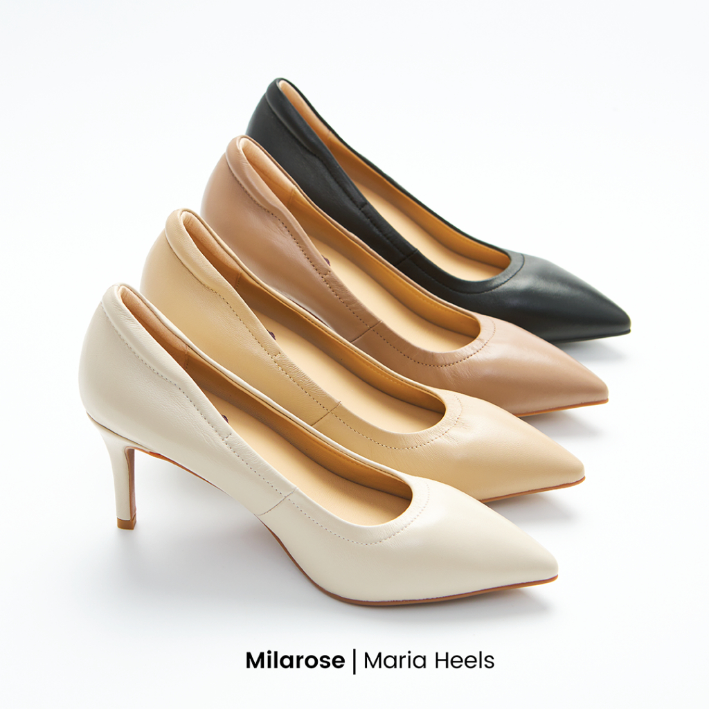 รองเท้าหนังแกะรุ่น Maria 3606-1A heels 3 cm. Size 35-42 สไตล์เรียบๆ
