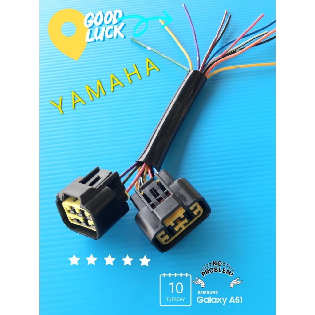 ปลั๊กต่อกล่องCDI รถมอไซค์YAMAHAรุ่นMio125 new ปลั๊ก2หัว(บรรจุ1ชุดตามรูป)