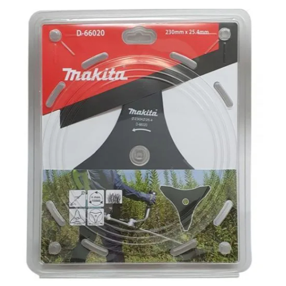 Makita ใบเหล็กตัดหญ้า ขนาด 6 นิ้ว รู 25.4 มิล 3 ฟัน ใช้กับรุ่น EM 403MP (DUX60) part no. D-66020