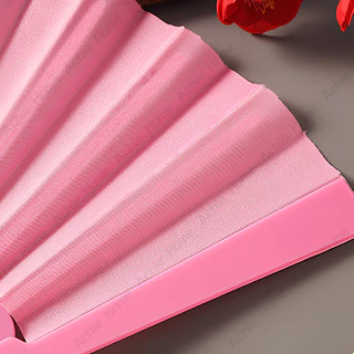 พัด พัดพับได้ มี11สี พัดพลาสติก พัดสีแดง พัดจีน 23CM