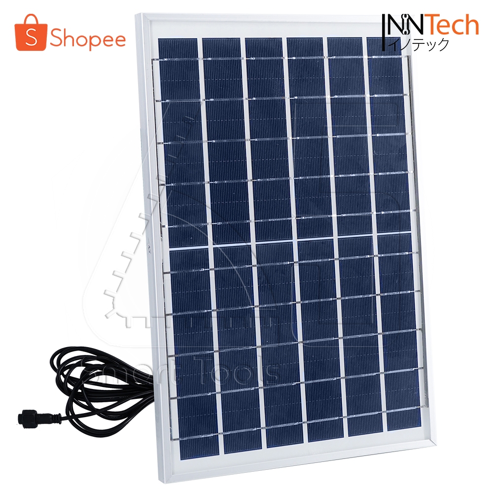 [ลดพิเศษ] BLUETECH แผงโซล่าเซลล์ พร้อมขาตั้ง PolyCrystalline 6V สำหรับ ไฟตุ้ม ไฟโซล่าเซลล์ สายยาว So