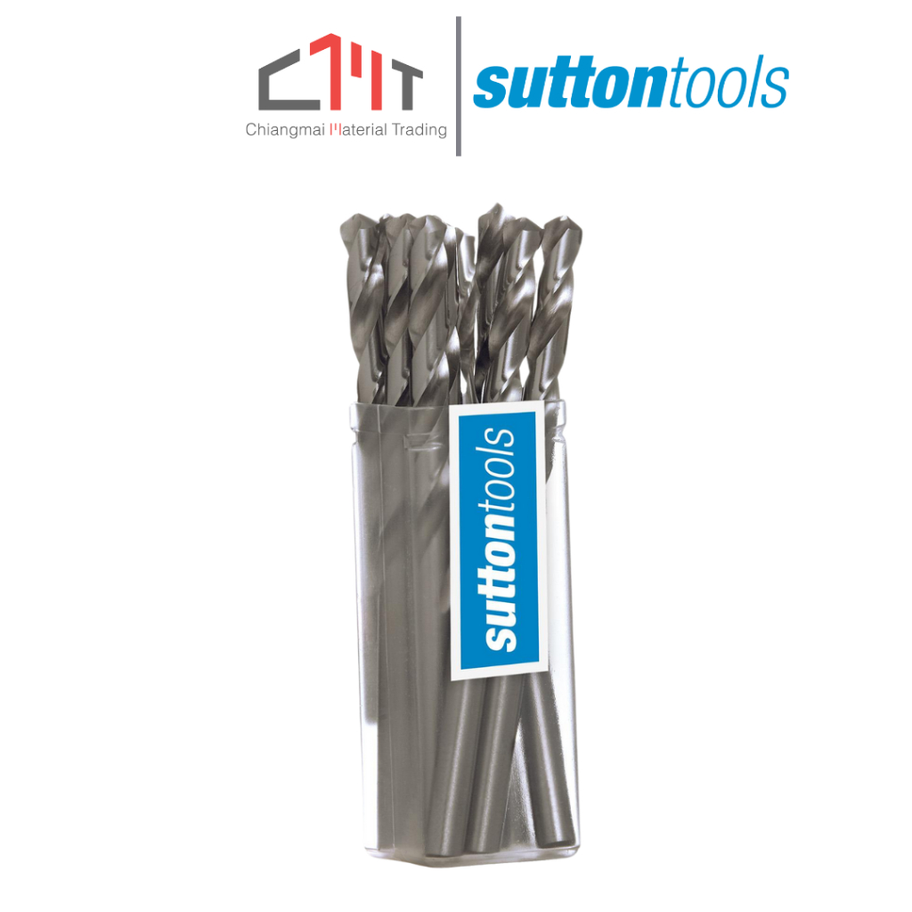 SUTTONTOOLS ดอกสว่าน สีขาวก้านตรง HSS ขนาด 0.8mm. - 9.0mm. No.D101 (ราคาต่อดอก)